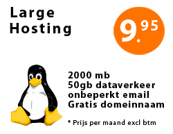 Bestel Large Hosting